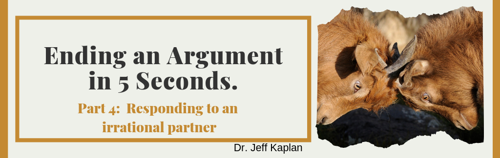 Ending an Argument in 5 Seconds. Part 4:  Responding to an irrational partner
